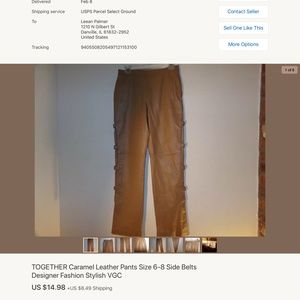 Beautiful leather pants new and unique.